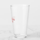 Grappige Candy Cane Tekst Kerstmis in juli Glas (Links)