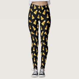 Grappige Candy Corn Oktober Halloween Party Zwart Leggings