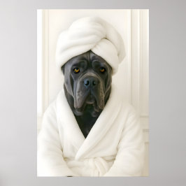 Grappige Cane Corso Badkamer Print, Cane Corso In Poster
