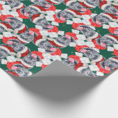Grappige Cane Corso Kerst Patroon Cadeaupapier (Hoek)