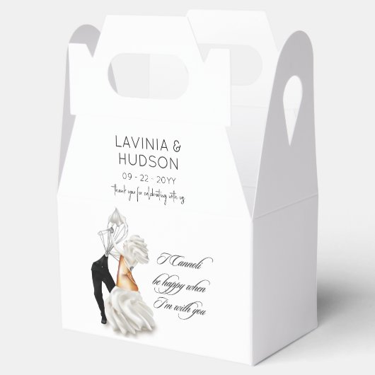 Grappige Cannoli Italiaanse bruiloft Bedankdoosjes (Geopend)