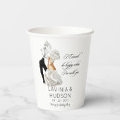 Grappige Cannoli Italiaanse Huwelijk Papieren Bekers (Achterkant)