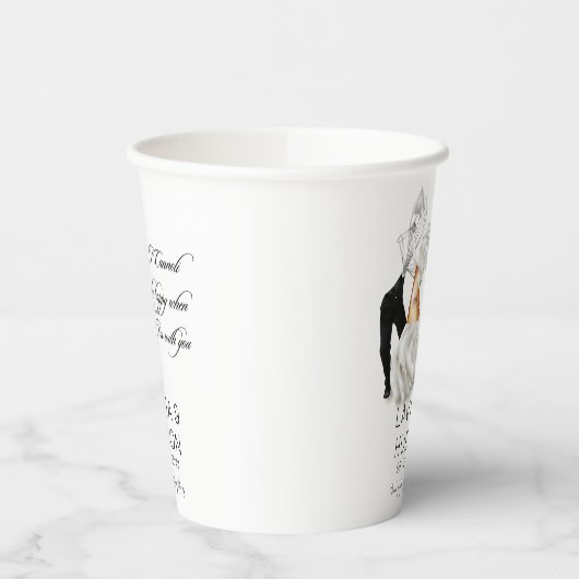 Grappige Cannoli Italiaanse Huwelijk Papieren Bekers (Links)