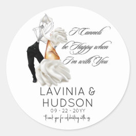 Grappige Cannoli Italiaanse Huwelijk Ronde Sticker