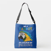 grappige Canvas tas "BEN EEN PARROT..." (Achterkant)