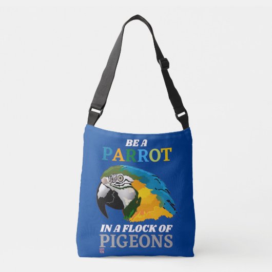 grappige Canvas tas "BEN EEN PARROT..." (Voorkant)