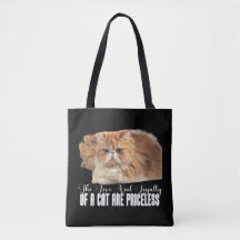 Grappige Canvas tas Cat LOVER's Canvas tas