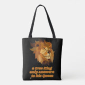 grappige canvas tas "EEN GOEDE KONING..." (Achterkant)