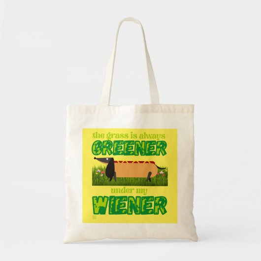 grappige canvas tas "MY WIENER" (Voorkant)