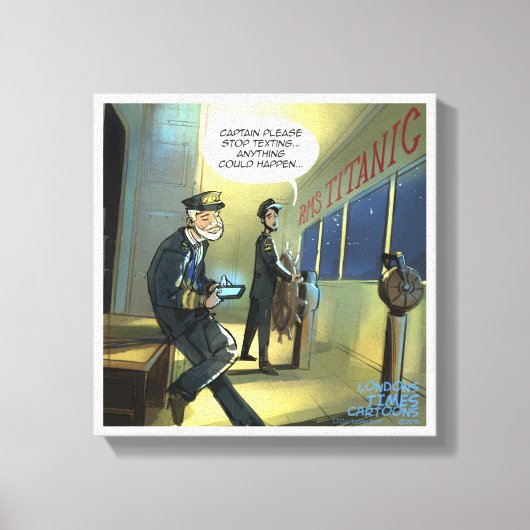 Grappige Canvasprint 'Niet sms'en en Titanic' Canvas Afdruk (Voorkant)
