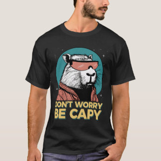 Grappige capibara maak je geen zorgen wees Capy kn T-shirt