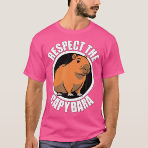 Grappige capibara schattige dieren respecteren de t-shirt