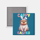 Grappige cappy Pasen capybara meme gelukkige Pasen Magneet (Voorkant / Achterkant)