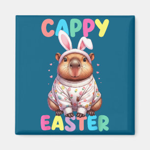 Grappige cappy Pasen capybara meme gelukkige Pasen Magneet