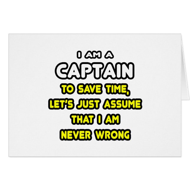 Grappige Captain T-shirts en geschenken (Voorkant Horizontaal)