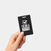 Grappige Captcha-robotica Ik ben geen robot Grappi Badge (Handheld)