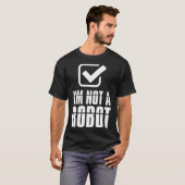 Grappige Captcha Robotics Ik ben geen robot T-shirt (Voorkant volledig)