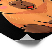 Grappige Capybara Axolotl Kawaii Kinderen Jongens  Poster (Hoek)