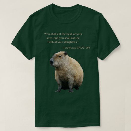 Grappige Capybara Bijbelverzen T-shirt (Design voorkant)