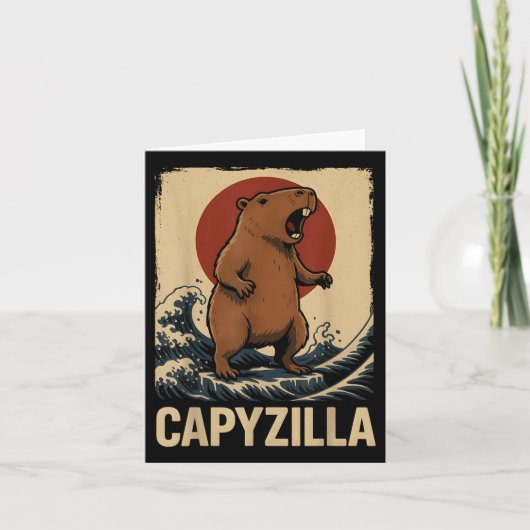 Grappige Capybara Boys Meisjes Kinder Mannen Capyz Kaart (Voorkant)