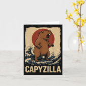 Grappige Capybara Boys Meisjes Kinder Mannen Capyz Kaart (Gele Bloem)