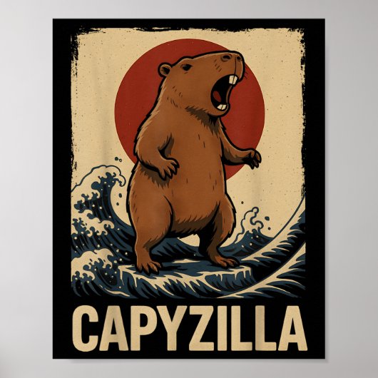 Grappige Capybara Boys Meisjes Kinder Mannen Capyz Poster (Voorkant)