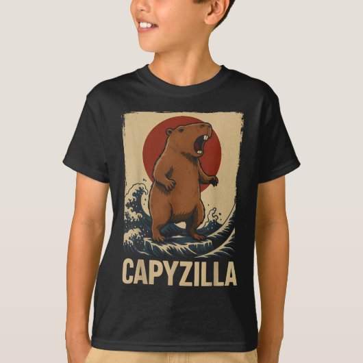 Grappige Capybara Boys Meisjes Kinder Mannen Capyz T-shirt (Voorkant)