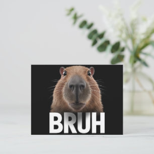 Grappige Capybara Bruh Briefkaart