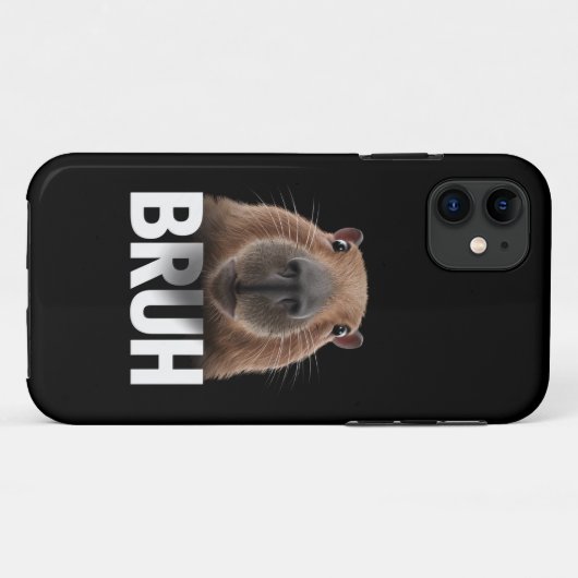 Grappige Capybara Bruh Case-Mate iPhone Case (Achterkant (horizontaal))