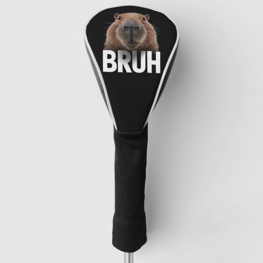 Grappige Capybara Bruh Golfheadcover (Voorkant)