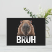 Grappige Capybara Bruh Kaart (Staand voorkant)