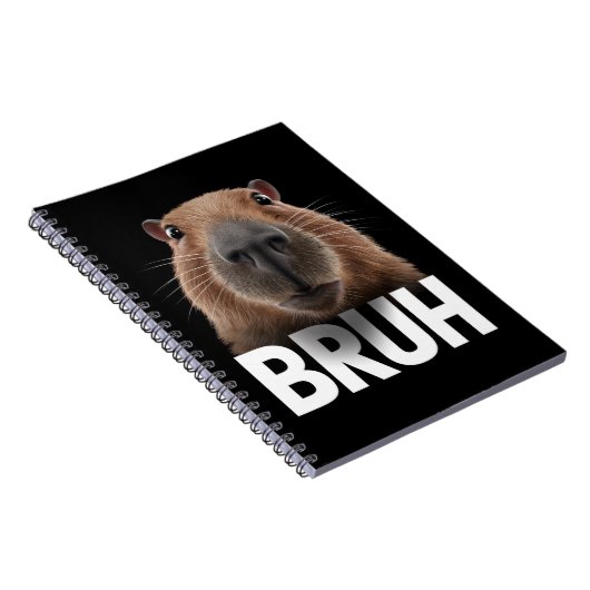 Grappige Capybara Bruh Notitieboek (Rechterzijde)