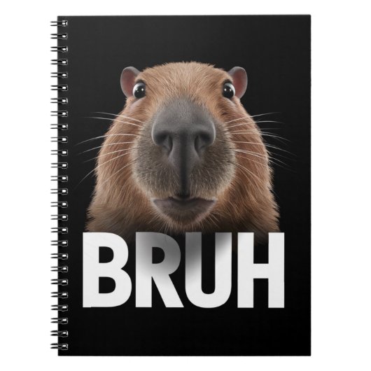 Grappige Capybara Bruh Notitieboek (Voorkant)