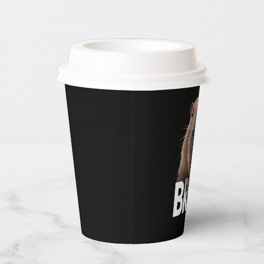 Grappige Capybara Bruh Papieren Bekers (Rechts)