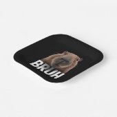 Grappige Capybara Bruh Papieren Bordje (Gebogen)