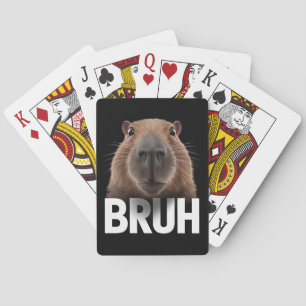 Grappige Capybara Bruh Pokerkaarten