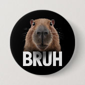 Grappige Capybara Bruh Ronde Button 7,6 Cm (Voorkant)