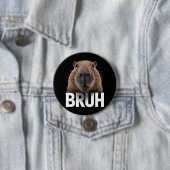 Grappige Capybara Bruh Ronde Button 7,6 Cm (In situ)