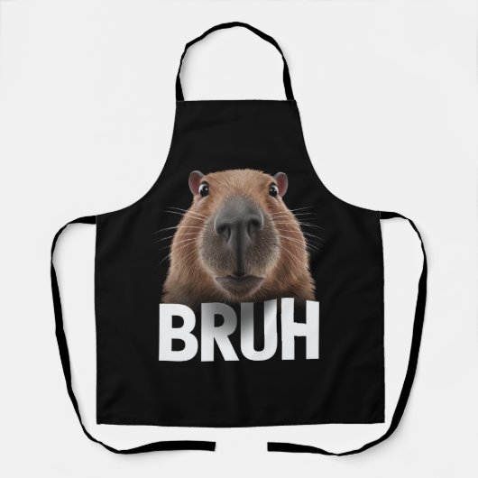 Grappige Capybara Bruh Schort (Voorkant)
