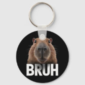 Grappige Capybara Bruh Sleutelhanger (Voorkant)