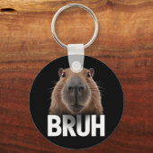 Grappige Capybara Bruh Sleutelhanger (Voorkant)