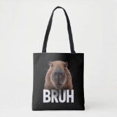 Grappige Capybara Bruh Tote Bag (Voorkant)