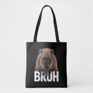 Grappige Capybara Bruh Tote Bag