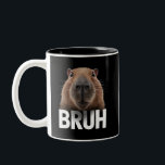 Grappige Capybara Bruh Tweekleurige Koffiemok<br><div class="desc">Grappige Capybara Bruh</div>