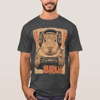 Grappige Capybara Bruh Videogames Japanse Anime Ma T-shirt