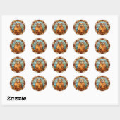 Grappige Capybara, Capybara Fan Ronde Sticker (Vel)