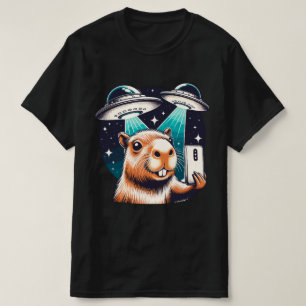 Grappige Capybara, Capybara Selfie met UFO's T-shirt