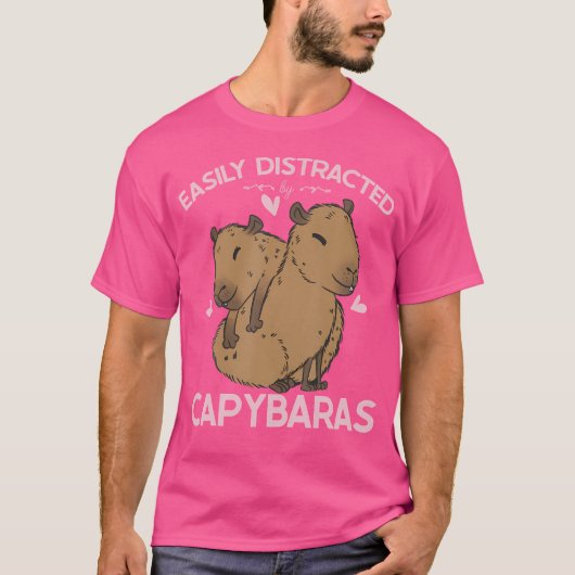 Grappige Capybara Carpincho gemakkelijk afgeleid d T-shirt (Voorkant)