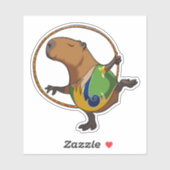 Grappige Capybara Cartoon Turnkunst Fan Dier Kunst Sticker (Vel)
