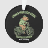 Grappige Capybara Chaos Monitor Staat Testeditie Ornament (voorkant)